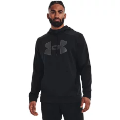 Men's Under Armour Big Logo Fleece Hoodie -Clearance Sales Store 6196612 Black